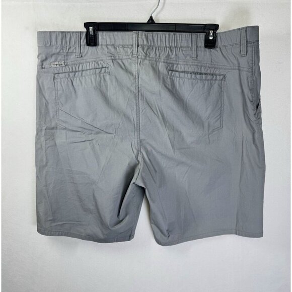 Wrangler Straight Fit Shorts Mens 46 Gray Outdoor Stretch Flat Front 9” NEW - Picture 3 of 8